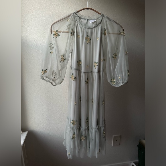 Gorgeous Girls Zara Embroidered Lace Dress Size 9 - Picture 3 of 6